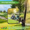 10L0L Golf Cart Mirror, No Drilling Extra Large Side View Mirror Universal for Yamaha, Club Car, EZGO, Folding Side Rear View Mirrors Adjustable 180 Degree view 2