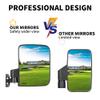 10L0L Golf Cart Mirror, No Drilling Extra Large Side View Mirror Universal for Yamaha, Club Car, EZGO, Folding Side Rear View Mirrors Adjustable 180 Degree view 4