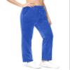 MAGCOMSEN Women's Velour Sweatpants High Waist Straight Leg Pants Drawstring Running Joggers with Pockets Sea Blue L view 2