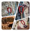 FresKaro Climbing Carabiner Clips Heavy Duty, UIAA Certified 25kN Auto Locking Carabiners, Twist Lock, 7075 Aluminium, Lightweight, Rust Free, for Rappelling, Hiking etc, 4Inch, Red, 2 Pack view 4