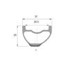 Carbon Fiber Rims 29er MTB Mountain Bike Rim 37mm Width Enduro Bike Full Carbon Asymmetric Rims (1 Piece) view 3