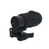 G45 Magnifier, 5X Mirror Magnifying Glass, Holographic Sight Multiplier Mirror, Side Foldable Flip Adjustment, with Switch to Side Quick Detachable QD Mount view 2