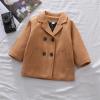 Kids Trench Coat for Toddler Boy Girls Woolden Overcoat Winter Dress Peacoat Double Breasted Wool Coat 1-5 Years (Khaki, 12-18 Months) view 4