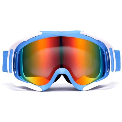 Feilx Ski Goggles, Anti-Fog Snow Goggles, Double-Layer Snowboard Goggles with Skylight Vents for Men Women (Color : Blue, Size : 21 * 8.5CM)