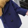 Kids Trench Coat for Toddler Boy Girls Woolden Overcoat Winter Dress Peacoat Double Breasted Wool Coat 1-5 Years (Navy, 18-24 Months) view 4