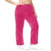 MAGCOMSEN Velvet Pants for Women High Waisted Straight Leg Stretch Elastic Waist Pull On Pant Fleece Pajama Rose M view 2