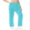MAGCOMSEN Women's Velour Pants Straight Leg High Waisted Lounge Drawstring Waist Running Sweatpants Aqua Blue M view 2