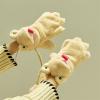 Winter Gloves Funny Creative Cute Little Frog Gloves Winter Female Plush Even Finger Hanging Neck Warm Anti-Cold Mittens (Color : Beige1, Size : One Size) view 3