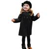 Toddler Kids Fall Winter Jackets Girls Woolen Double-Breasted Trench Coat Lapel Baby Girls Trench  Coat (Black-a, 2-3 Years) view 1