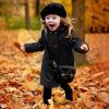 Toddler Kids Fall Winter Jackets Girls Woolen Double-Breasted Trench Coat Lapel Baby Girls Trench  Coat (Black-a, 2-3 Years) view 2