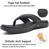 KuaiLu Mens Leather Sport Flip Flops Comfort Orthotic Thong Sandals with Plantar Fasciitis Arch Support for Outdoor Summer view 4