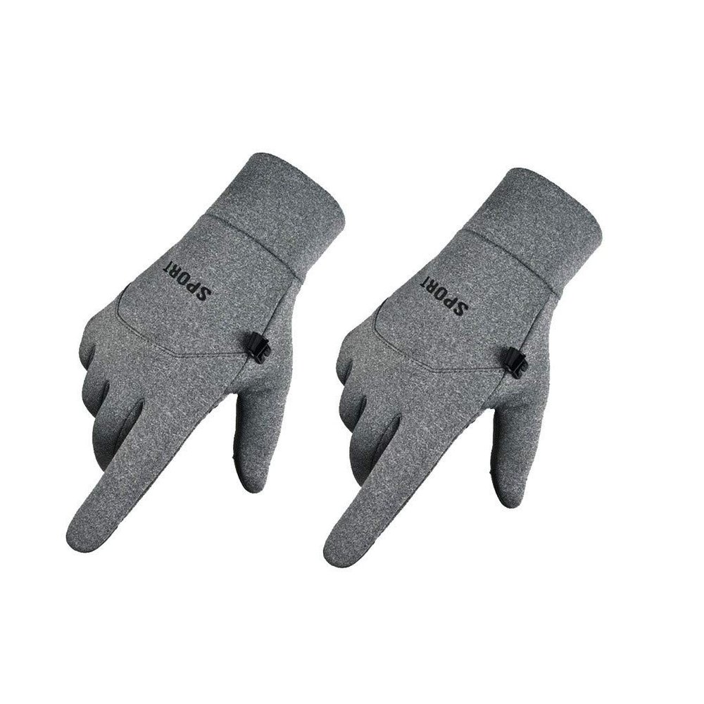 Waterproof for Mens Winter Winter Gloves Gloves Touchscreen Warm Cycling Gloves Winter Sports Ear Women (Grey, One Size)