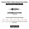 Telescoping Tarp Poles Heavy Duty Adjustable, Carbon Fiber Tent Poles, Portable & Lightweight for Tent Fly, Awning, Outdoor Camping, Hiking 8.9FT view 3