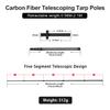 Telescoping Tarp Poles Heavy Duty Adjustable, Carbon Fiber Tent Poles, Portable & Lightweight for Tent Fly, Awning, Outdoor Camping, Hiking 6.9FT view 3