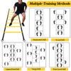 RUBY.Q 12 Rungs Agility Ladder Set, Speed Training Ladder with Steel Stakes and Carry Bag for Soccer, Speed Fitness Feet Training view 4