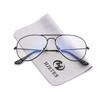 HJSTES Clear Lens Aviator Glasses Blue Light for Women Men Classic Pilot Frame Non-prescription Eyeglasses(Black) view 1