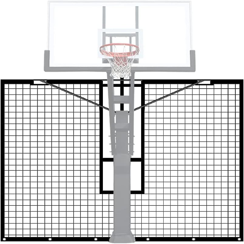 KATOP Heavy Duty Basketball Yard Guard Defensive Net System 12FT x 10FT, UV-Resistant Basketball Barrier Net,Fits Any 6"x 8" or 8"x12" Hoop Poles
