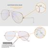 HJSTES Clear Lens Aviator Glasses Blue Light for Women Men Classic Pilot Frame Non-prescription Eyeglasses(Rose Gold) view 4