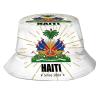 Cute Haiti Flag Bucket Hat Packable Wide Brim Sun Protection Hats Outdoor Haitian Fisherman Hats for Men and Women view 1