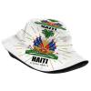 Cute Haiti Flag Bucket Hat Packable Wide Brim Sun Protection Hats Outdoor Haitian Fisherman Hats for Men and Women view 2