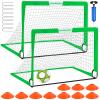 Kids Soccer Goals for Backyard Set - 2 of 4' x 3' Portable Soccer Goal Training Equipment, Pop Up Toddler Soccer Net with Soccer Ball, Soccer Set for Kids and Youth Games, Sports view 1