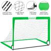 Kids Soccer Goals for Backyard Set - 2 of 4' x 3' Portable Soccer Goal Training Equipment, Pop Up Toddler Soccer Net with Soccer Ball, Soccer Set for Kids and Youth Games, Sports view 3