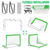 Kids Soccer Goals for Backyard Set - 2 of 4' x 3' Portable Soccer Goal Training Equipment, Pop Up Toddler Soccer Net with Soccer Ball, Soccer Set for Kids and Youth Games, Sports view 4