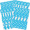 Epakh 102 Pcs Sports Helmet Numbers Sticker 1.25 Inch Vinyl Helmet Numbers Decals Self Adhesive Hockey Stickers for Baseball, Hockey, Football, Lacrosse, Batting(Light Blue) view 1