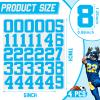Epakh 102 Pcs Sports Helmet Numbers Sticker 1.25 Inch Vinyl Helmet Numbers Decals Self Adhesive Hockey Stickers for Baseball, Hockey, Football, Lacrosse, Batting(Light Blue) view 3