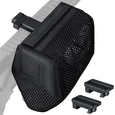CVLIFE Thickened Brass Catcher, Heat Resistant Premium Nylon Shell Catcher, Zipper Bottom Brass Collector with Two Picatinny Rail Mount,Black and Green. (Black)
