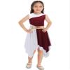 Oyolan Kids Girls One Shoulder Lyrical Praise Dance Dress Sleeveless Color Block Tunic Liturgical Worship Costume Red 14 Years view 1