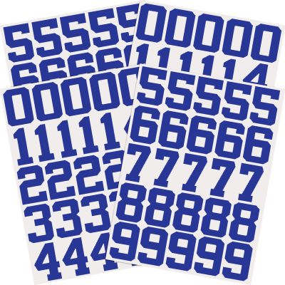 Epakh 102 Pcs Sports Helmet Numbers Sticker 1.25 Inch Vinyl Helmet Numbers Decals Self Adhesive Hockey Stickers for Baseball, Hockey, Football, Lacrosse, Batting(Navy Blue)