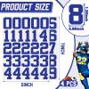 Epakh 102 Pcs Sports Helmet Numbers Sticker 1.25 Inch Vinyl Helmet Numbers Decals Self Adhesive Hockey Stickers for Baseball, Hockey, Football, Lacrosse, Batting(Navy Blue) view 3