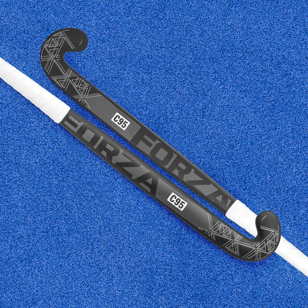 FORZA C95 Field Hockey Sticks - 95% Carbon Fibre | Mid/Pro/Low Bow (37.5" | Low Bow, Grey)