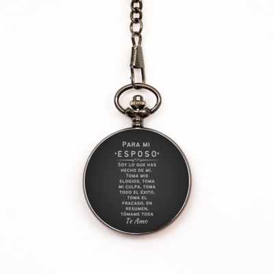 para mi esposo, Soy lo que has Hecho de mi, pulseras para Hombres - Reloj de bolsillo