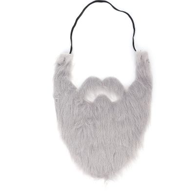Fake Beard , Halloween Party Fake Beard Costume , Facial False Beard , Costume Facial False Beard Male Fake Whiskers for Christmas Halloween Party Supplies , Grey