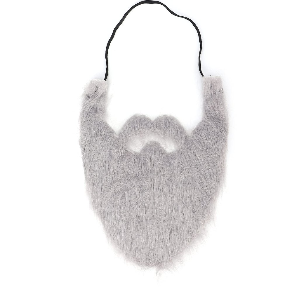 Fake Beard , Halloween Party Fake Beard Costume , Facial False Beard , Costume Facial False Beard Male Fake Whiskers for Christmas Halloween Party Supplies , Grey