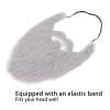 Fake Beard , Halloween Party Fake Beard Costume , Facial False Beard , Costume Facial False Beard Male Fake Whiskers for Christmas Halloween Party Supplies , Grey view 4