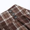 Plaid Skirt for Womens High Waist Aline Pleated Midi Skirts(Brown, S) view 3