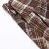 Plaid Skirt for Womens High Waist Aline Pleated Midi Skirts(Brown, S) view 4