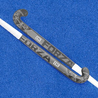 FORZA C95 Field Hockey Sticks - 95% Carbon Fibre | Mid/Pro/Low Bow (37.5" | Pro Bow, Grey)