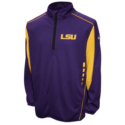 Franchise Club Men's Flex Thermatec Quarter-Zip Pullover Jacket(LSU, XX-Large)