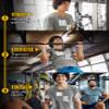 Actizio Men's Workout Shirt Performance Fabric T-Shirt Short Sleeve Sweat Activated Motivational Exercise Gym Athletic Fit Moisture Wicking Fitness Shirt - Do It Don't Quit - Light Gray (Size L) view 3