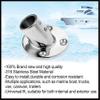 22mm/25/32mm Marine 316 Stainless Steel Tube Pipe Deck Handrail Rail Fitting Stanchion Round Base Mount Boat Accessories (Hole Diameter:22mm 7/8inch, 60) view 4