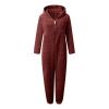 1 Piece Fleece Pajamas Sherpa Jumpsuit Women Women's Fuzzy Pajamas Long Sleeve Adult Cat Onesie Pajamas Winter Rompers Sleepwear view 3