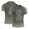 Actizio Men's Workout Shirt Performance Fabric T-Shirt Short Sleeve Sweat Activated Motivational Exercise Gym Athletic Fit Moisture Wicking Fitness Shirt - You Can Go Home Now - Army Green (Size S) view 1