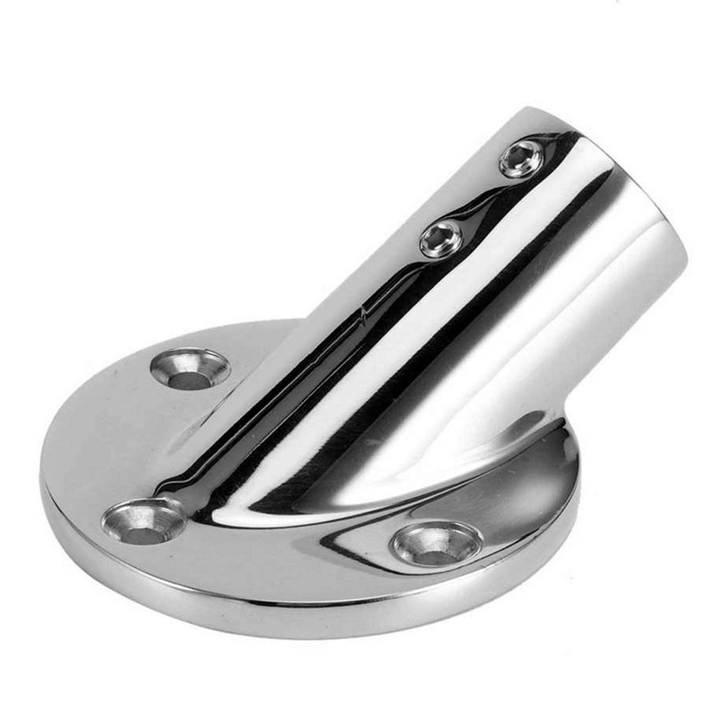 22mm/25/32mm Marine 316 Stainless Steel Tube Pipe Deck Handrail Rail Fitting Stanchion Round Base Mount Boat Accessories (Hole Diameter:22mm 7/8inch, 30)
