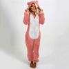 1 Piece Fleece Pajamas Sherpa Jumpsuit Women Women's Fuzzy Pajamas Long Sleeve Adult Cat Onesie Pajamas Winter Rompers Sleepwear view 4