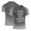 Actizio Men's Workout Shirt Performance Fabric T-Shirt Short Sleeve Sweat Activated Motivational Exercise Gym Athletic Fit Moisture Wicking Fitness Shirt - You Can Go Home Now - Light Gray (Size L) view 1