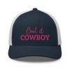 RIVEMUG Cool it Cowboy Trucker Hat, Adjustable Mesh Snapback Hat Navy/White view 1